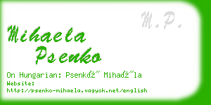 mihaela psenko business card